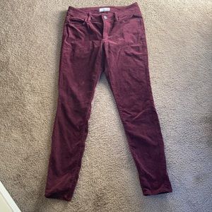 Loft Anne Taylor Maroon corduroy pants